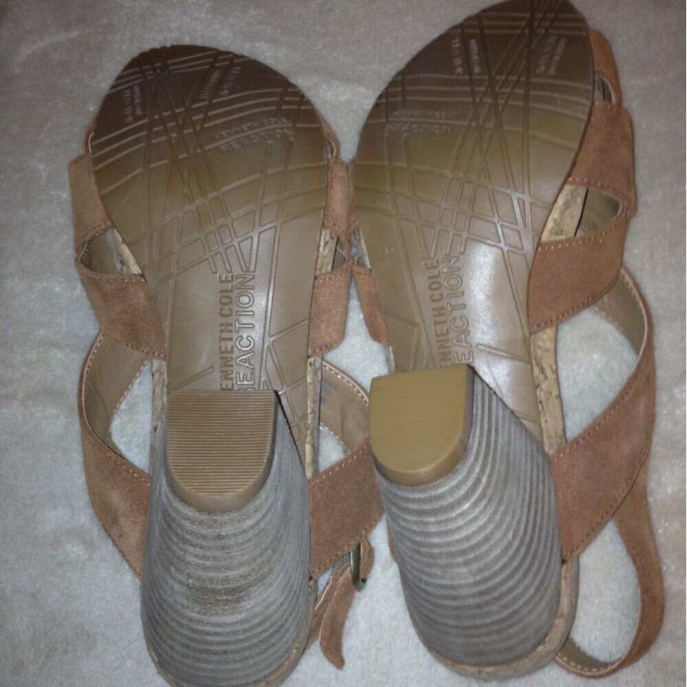 Kenneth Cole Women's Shoes City Scene Brown Suede Chunky Heels Size 8 NWB $99 - Picture 5 of 6